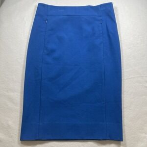 Diane von Furstenberg DVF Blue Pencil Skirt Women's Size 2 Career Office